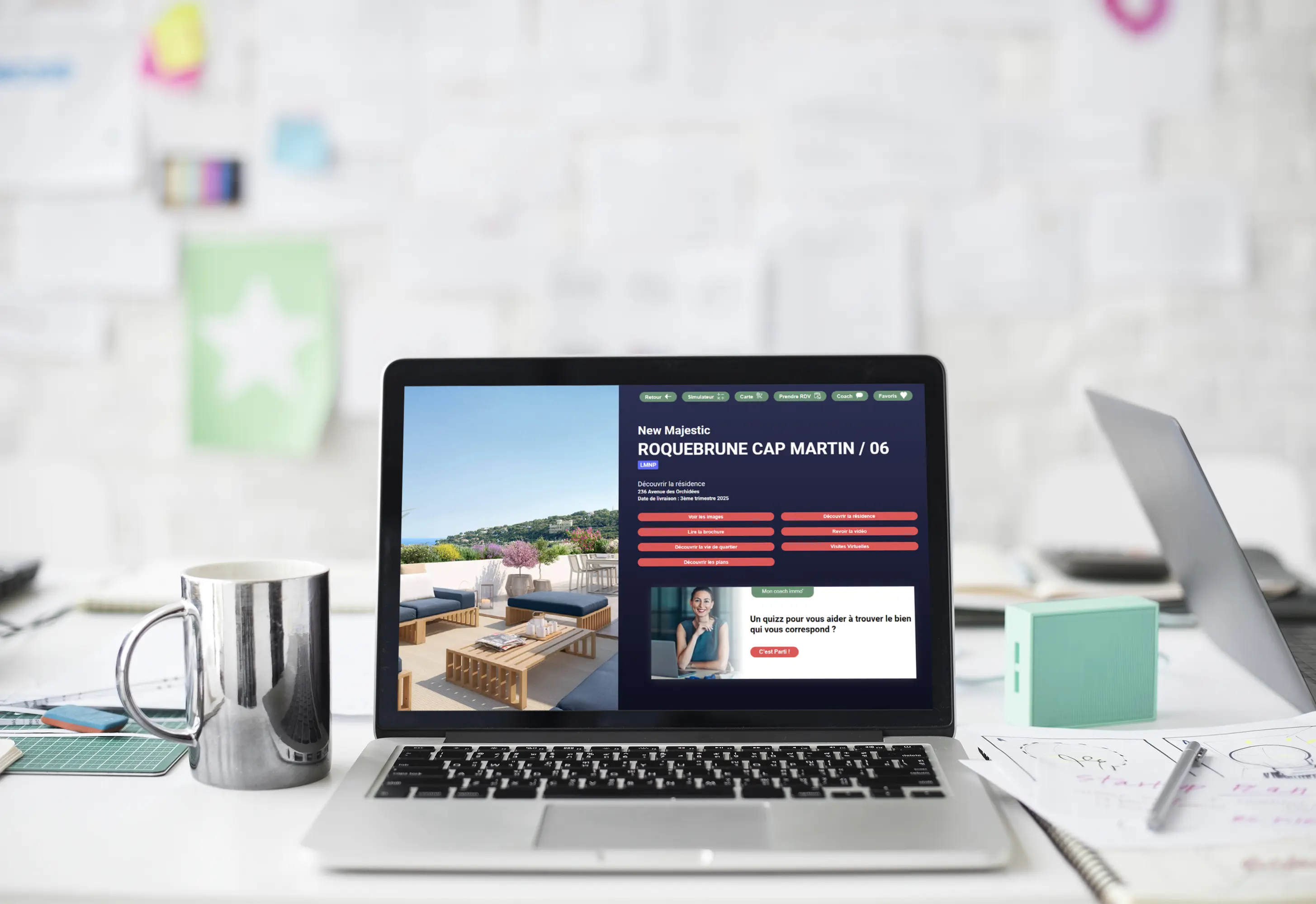 Mock up du projet : Plateforme immobilière