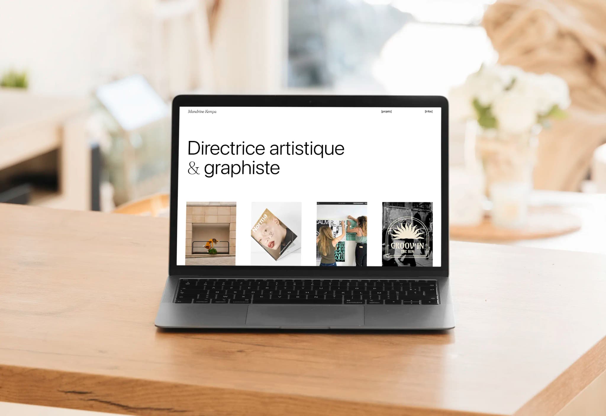 Mock up du projet : Portfolio graphiste